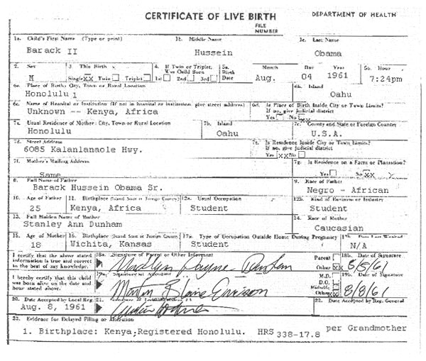 The REAL FAKE BIRTH CERTIFICATE...