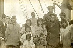 13 Inuit settlers on Wrangle Island, removed in 19...