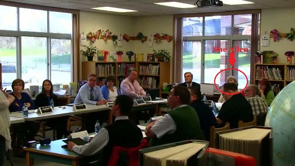 Gilford school board CHAIR Sue Allen circled...