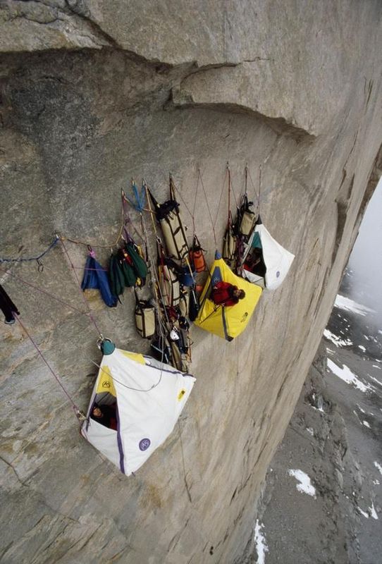 Cliff camping...