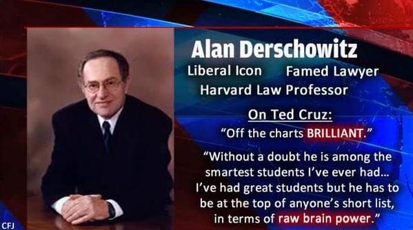 Cruz is smart to many, even his liberal prof...