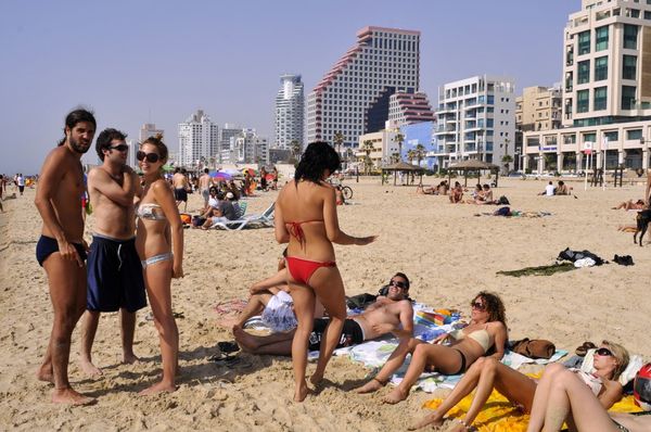 Life of leisure on Tel Aviv beach courtesy of U.S....