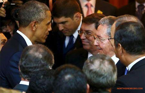 Barack Obama talks with  his Cuban BFF Raul Castro...