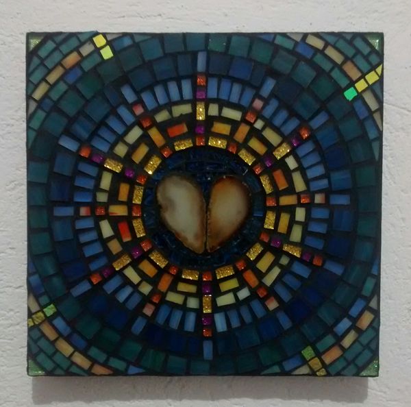 A beautiul mosaic my daughter made for a friend in...