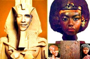 Obama's whole damn family are dead ringers for Akh...