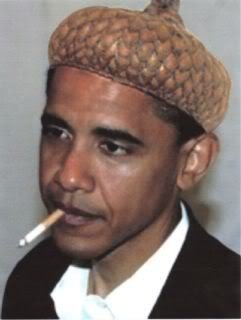Obama sporting his new Acorn Cap    ---   With Nut...