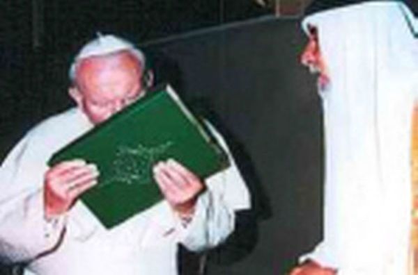 Pope John Paul II Kissing the Qur'an...