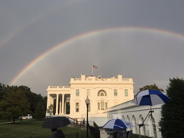 God Placed A Double Rainbow Over The White House O...