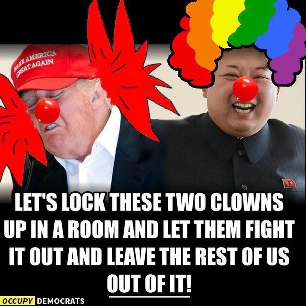 The bigger clown is Frumpfass and toss in idiot...