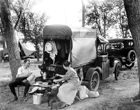 Camping out in 1918....