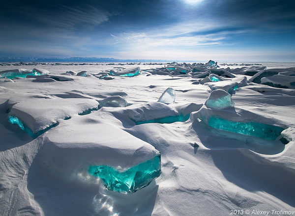 The crystal clear ice of Baikal...