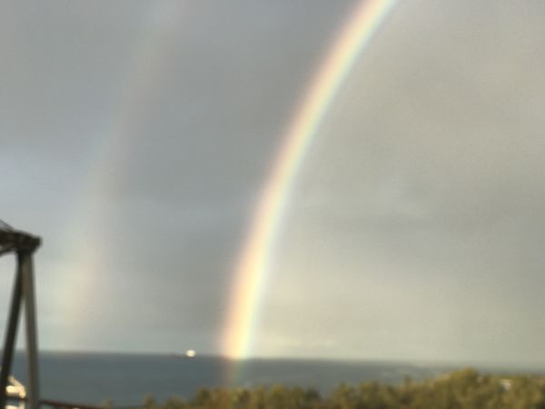 Double rainbows from the ship, saw 3 in one day......