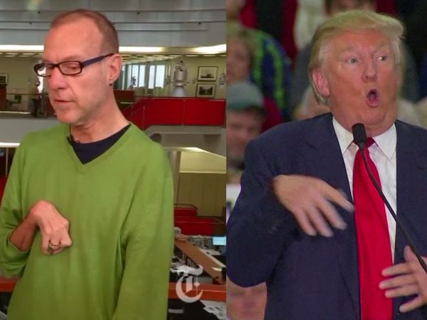 Trump making fun of the handicapped person on the ...