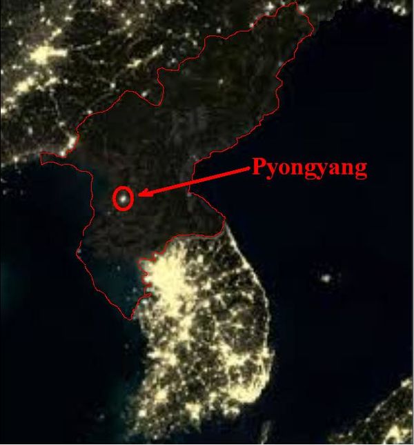 Satellite image of NK penisula at night....
