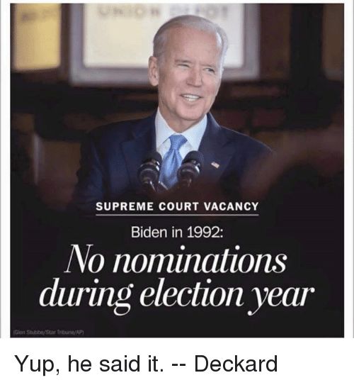 Biden referring to Lame duck POTUS Election years....