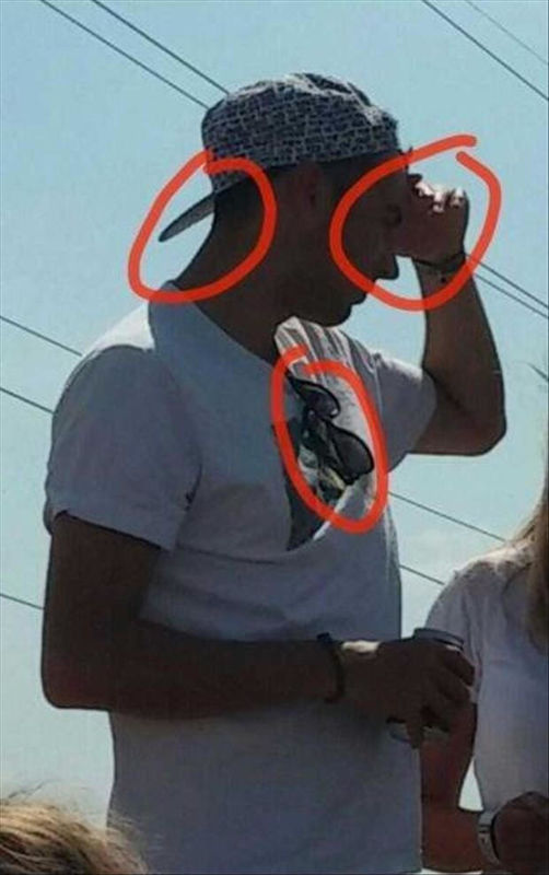 The guy who doesn't know how to block the sun...