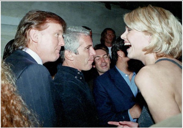 Trump and Epstein at a party together....