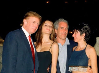 Donald and Melania Trump with Jeffrey Epstein and ...