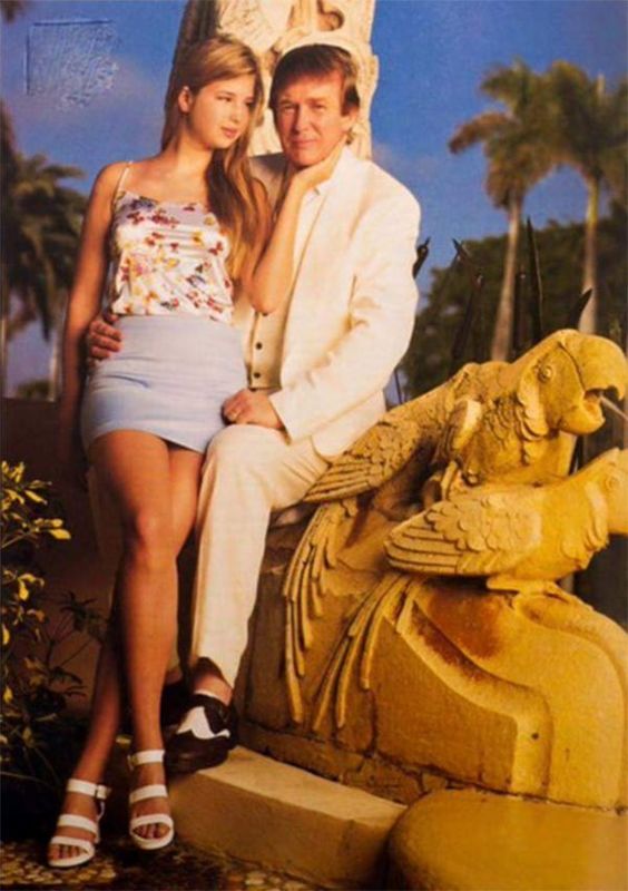 Donald and 15 year old Ivanka, the look Ivanka is ...