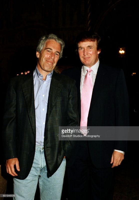 Real image of Trump and Epstein at Trump's Mar-a-L...