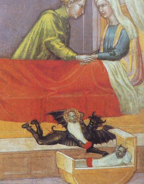 15th century. Martino di Bartolomeo,  Devil swappi...