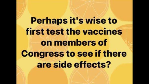 Why not volunteer Trump has a vaccine there lookin...