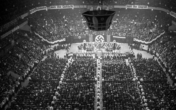 A pro NAZI rally in New York in 1939, the only thi...