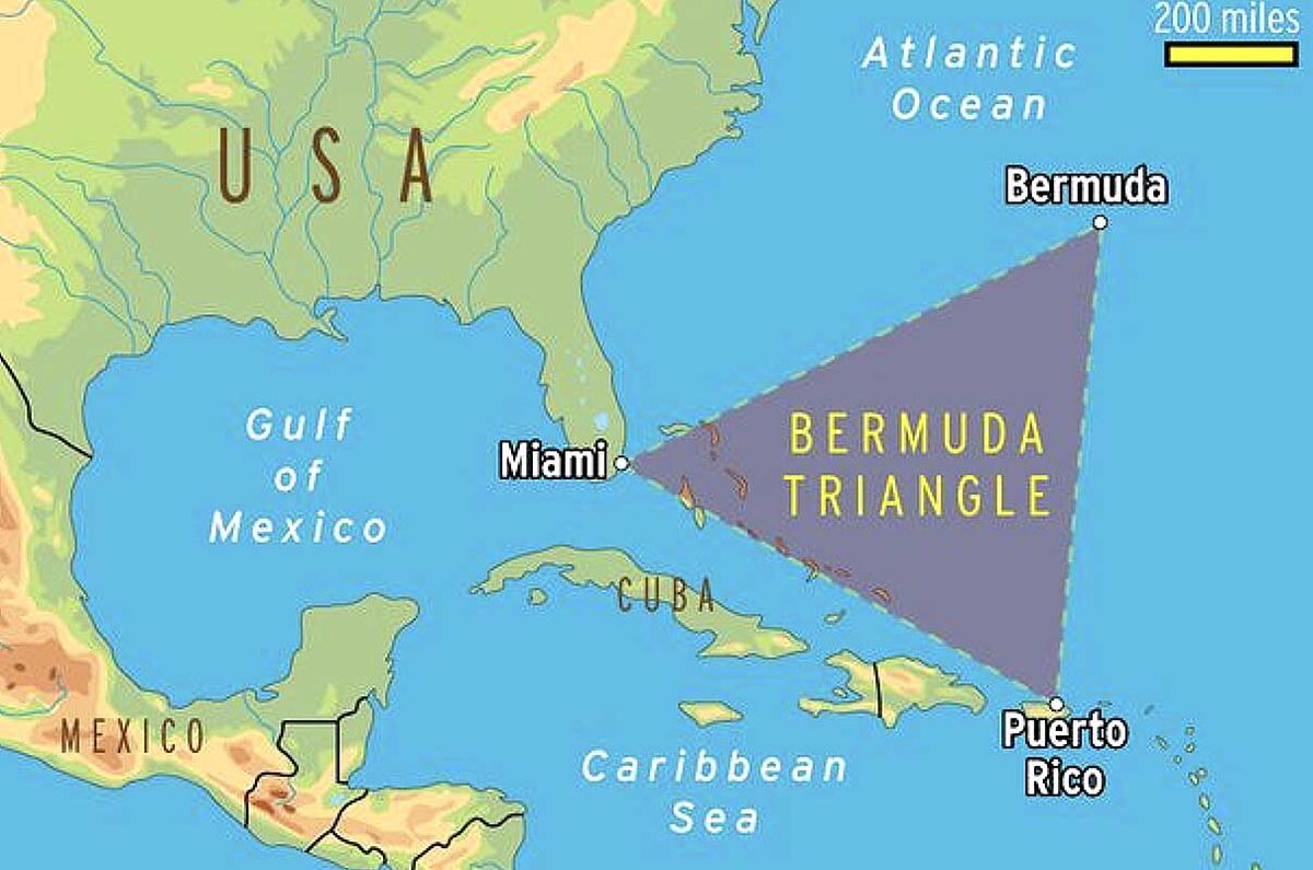 T1 72270 Triangle Bermuda Map 