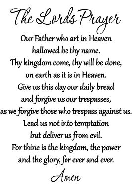 The Lord's Prayer...