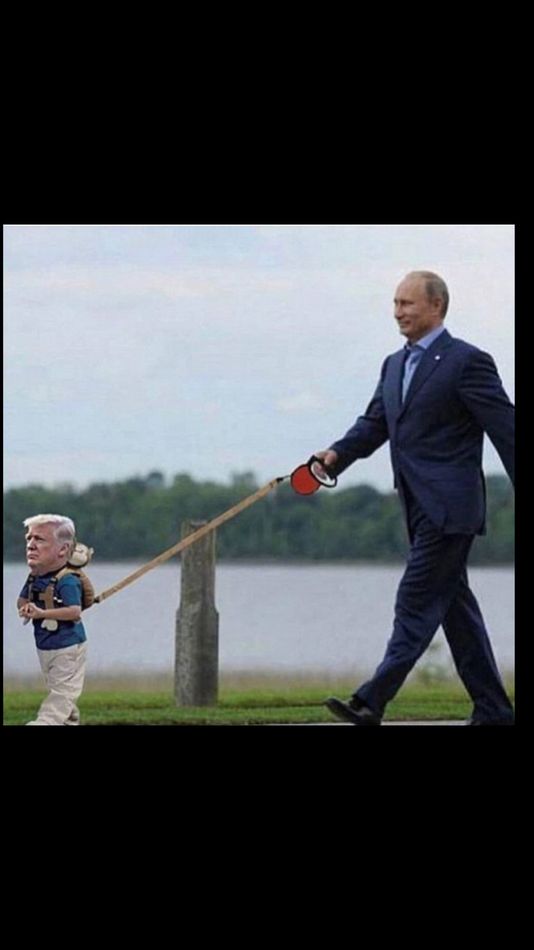 As Putin takes this sociopath out for his daily wa...