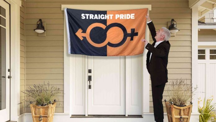 Man Hangs 'Straight Pride' Flag On Doorposts So Mo...