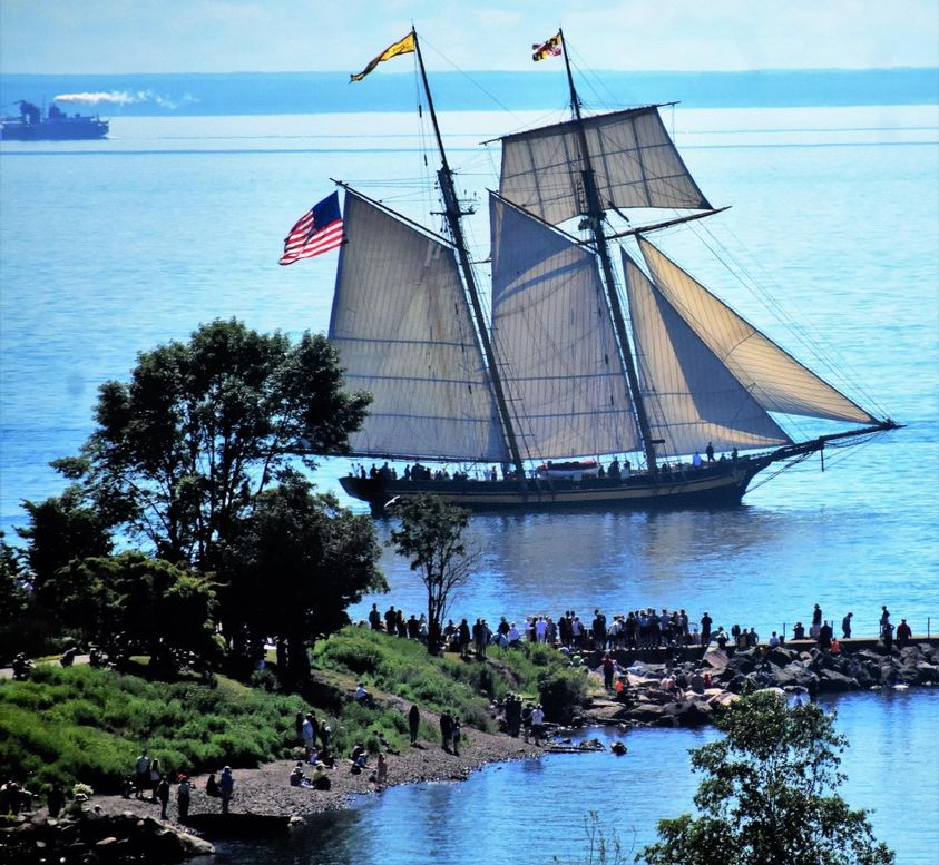 One little tall ship on Lake Superior.....