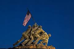 US Marines planting Old Glory on Iwo Jima...