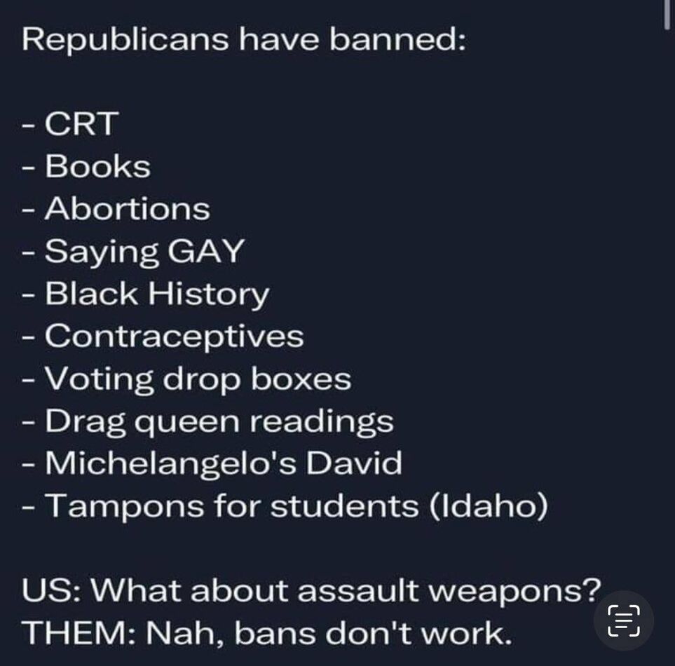 If banning something doesn't work..Then why do maga cons keep