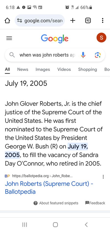 Robert's wasn't even on the Supreme Court in 2000,...