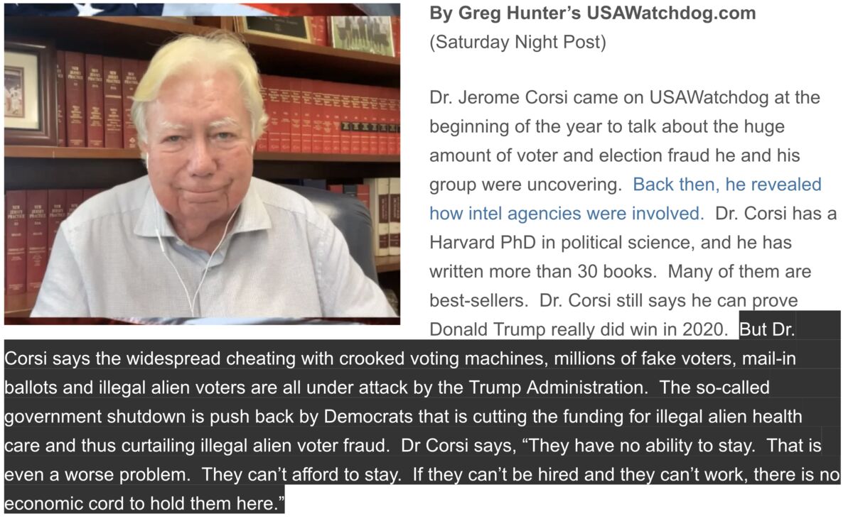 Military Stops the Cheating in 2026 Midterms – Dr. Jerome Corsi: MY ...