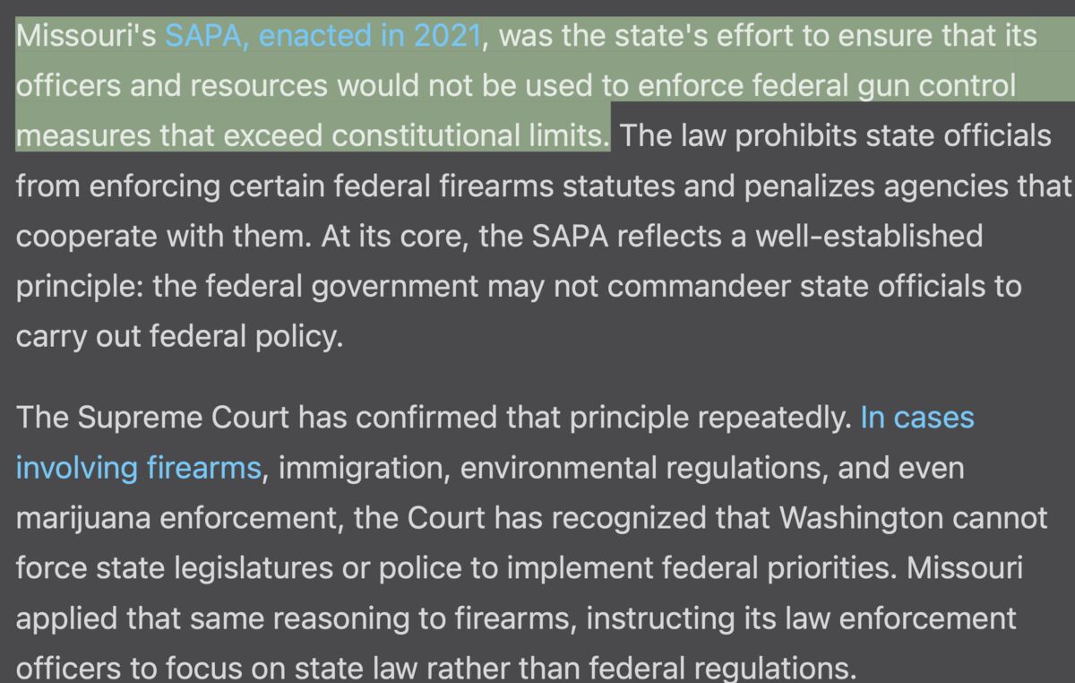 Bondi DOJ Opposes Missouri's Second Amendment Preservation Act - WHY ...